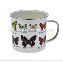 Impression de logo personnalisé émail papillon tasse alimentaire safty mais pas de lave-vaisselle